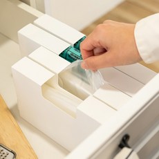 [혜싱라] 쓰레기봉투 정리 보관 케이스 (지지대포함), 소 2개입