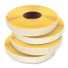 attizone 벨크로 흰색 원형찍찍이 (대포장) 18m - 3가지 사이즈, 보슬이, 1개