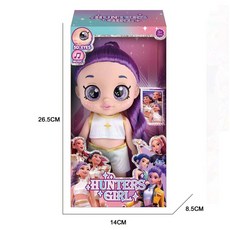틴다샵 헌트릭스인형 케이팝데몬헌터스 케데헌 굿즈, 봉투 포장, 1개, 10인치 화이트 헤어 퍼플 헤어 루미