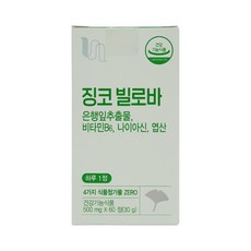 비타민하우스 징코 빌로바, 1개, 60정