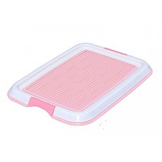 日本IRIS TFT-650平面狗尿盆附防咬格網，易清潔防咬設計，寵物如廁好幫手, 粉, 1個