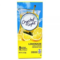 Crystal Light 레모네이드 드링크 믹스 (피처 패킷 24개 통 6개 4개), 90g, 473ml