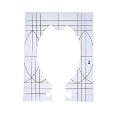 곡선 코너 커터 눈금자 바느질 퀼트 패치 워크 템플릿 도구 DIY 용품, Creative Grids 곡선형 코너 커터 퀼트 눈금, 1개