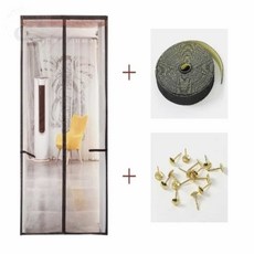 LUNAMAY 현관문모기장 문방충망 문 모기장(100X200CM) (브라운), LUNAMAY 현관문모기장 문방충망 문 모기장(100X