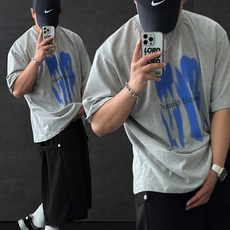빠델 하드 박스핏 오버핏 남녀공용 반팔 티셔츠