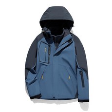 남성 스키복 세트 브라이트레드 컬러 카모플라주 디자인, 1개, 데님블루 남성용