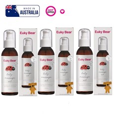 유키베어 베이비 마사지 오일 Euky Bear Baby Massage Oil, 3개, 125ml