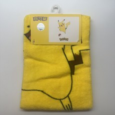 皮卡丘造型 寶寶浴巾 柔軟吸水 親膚舒適 兒童浴袍, 黃色, 1個
