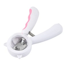 햄스터 고양이 토끼 손톱 깎기 동물 손톱깎이 다람쥐 기니피그 꽃가지 소형 애완동물 미용 가위 용품, 안티 스플래시 + 파일 [핑크 및 흰색], 1개