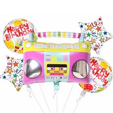 달콤한 도넛 아이스크림 케이크 호일 풍선 사랑 헬륨 베이비 샤워 생일 파티 장식 어린이 장난감 디지털 그림 Globo, 기타, tape recorder set