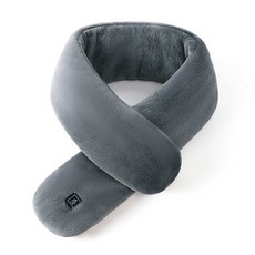 로로랜디 온열 목도리 발열 넥워머 따뜻한 겨울 보조배터리 USB 충전형 머플러 히팅 스카프, 80X10, 연보라 듀얼 스위치