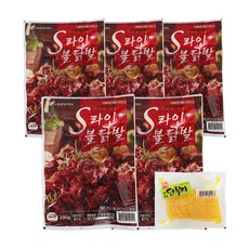 S라인불닭발 230gx5팩+꼬마단무지 1팩 증정 / 무뼈불닭발 / 송이무뼈 / 원앙에프엔비, 5개, 230g