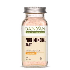 향신료 병 반얀 보타니컬스 소금 천연 미네랄 향신료 병 Banyan Botanicals Pink Mineral Salt – Fine Ground Pink Himalayan S, 양념병, 1개