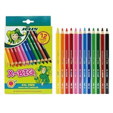 12색 색연필 졸리 X-BIG 지구화학 42819pc 1(EA), 진하기