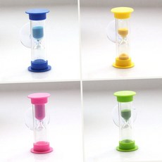 모래시계 3분 양치 습관 훈련 타이머 시간 측정 교육 욕실 칫솔질, 3흡착모래시계-핑크