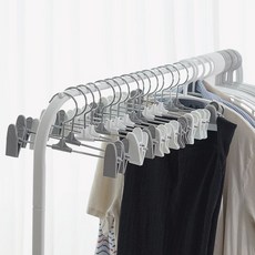 어반 어깨뿔방지 논슬립 옷걸이 10P + 스마트 집게 바지걸이 5P 옷 정리 세트, 그레이 옷걸이+그레이 바지걸이