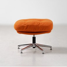 듀블 이지클린 패브릭 회전 발받침 스툴 8color, 오렌지, 1개