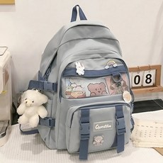 DEALOVER 데일리 캐주얼 책가방 + 키링 뱃지