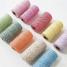 로프 트와인끈 100m / 2mm 포장 리본 선물 줄 묶음, 1개, 로프 트와인끈-01.연두