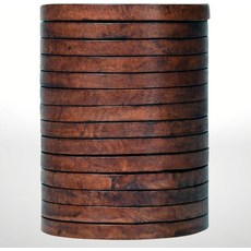 보석 제작 DIY 공예 프로젝트 벨트 열쇠고리용 플랫 정품 가죽 끈 풀 그레인 코드 레이스 소가죽 스트립(다크 브라운 디스트레스티드 3MM), Tan Distressed, 10 MM, 1개