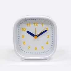 넥스원 무소음 교육용 어린이 탁상시계 아날로그 조명 미니알람시계, 네이비블루