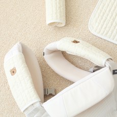 M4U 맘스포유 아기띠 힙시트 어깨 침받이 (양면), 어깨침받이(양면)똑딱이(곰이), 1개