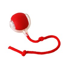 RFC 電動寵物互動玩具 逗貓球 滾滾球, (帶繩款)-紅P02, 5個