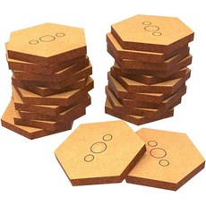 그린 스태프 월드 MDF 베이스 육각형 세트 직경 25mm 20매입 지오라마 소재 전시용 베이스 GSWD-9354