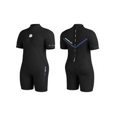 JSNOKLET 플러스 사이즈 여성용 및 남성용 잠수복 3mm 뒷면 지퍼 숏티 잠수복, Mens plus size, Large