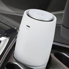 새차냄새 차량용 공기청정기 미니 담배 탈취 컵홀더 소형 음이온, 상세페이지 참조, 01.MACH 차량용 공기청정기-화이트