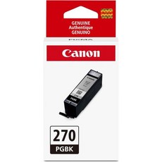 Canon PGI-270 정품 안료 검정 잉크 탱크 MG6820 MG6821 MG6822 MG5720 MG5721 MG5722 MG7720 TS5020 TS60, Pigment Black, 1 Count (Pack of 1)