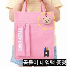 문라이트 남녀공용 학생 보조가방 학교 실내화 체육복 멀티 수납 곰돌이 네임택 증정