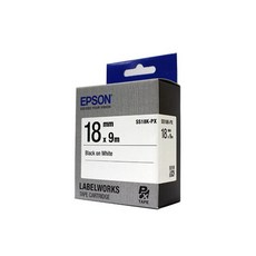 정품라벨테이프 SS18K PX 18mm 흰색바탕검정글씨 엡손, 엡손 정품라벨테이프 SS18K-PX 18mm 흰색바탕검