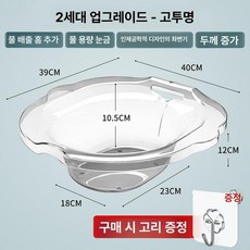 임산부 전용 좌욕기 좌욕 대야 산욕 세정기 산모용, 1개, 1단계깊어진투명물받이눈금포함A