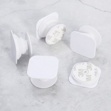 스마트폰거치대 그립형 3단조절사각화이트, 다섯개입 *1봉