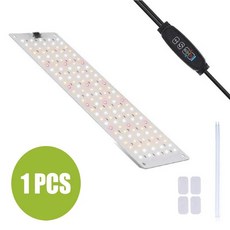 LED 패널 성장등 135-570 비드 LED 20W 풀 스펙트럼 초박형 보드 타이머 캐비닛 실내 식물 재배등, 1pcs, 유럽 연합, 20와트
