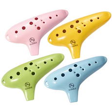 아마빌레 더칼라 에듀 오카리나 플라스틱 입문용 (개인 학교 기관), 스카이블루, 1개