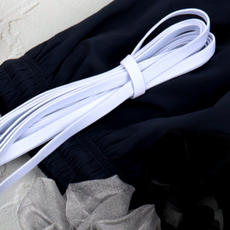 납작 고무끈 화이트 9mm x 5m 탄성 고무줄밴드 바지끈 바지밑단고무줄