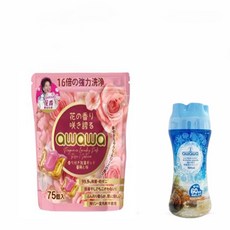 awawa 75顆三合一香薰洗衣球 洗衣膠囊 洗衣凝膠球 櫻花玫瑰香薰洗衣珠10gx75枚(原裝), 1套, 75個裝