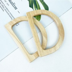 헤세드 뉴 반달핸들 우드핸들 마크라메 재료 가방손잡이 (1쌍), 내추럴, 1세트