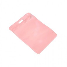 앞투명 걸이형 지퍼백 포장비닐 10.5x15cm 블러쉬핑크, 1개, 1매입