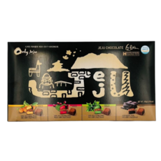 제주 초콜릿 쇼콜라 4가지맛 세트 감귤 백년초 녹차 다크 특산물, 180g, 1개