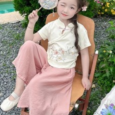 賣場優選童裝 女童短袖套裝 女童套裝夏季2025新款網紅洋氣時髦衣服女孩寶寶短袖兒童夏裝衣服