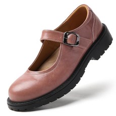 TKKAE Mary Jane Shoes 여성용 메리 제인 플랫 미끄럼 방지 메리제인 옥스포드 귀여운 학교 숙녀 드레스 캐주얼 편안한 작업화 핑크 154965
