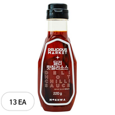 딜리셔스마켓 딜리 핫칠리 소스, 220g, 13개