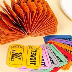 추첨권 응모권 행운 번호표 뽑기 쿠폰 제작 티켓 경품, 상세페이지 참조, 블루