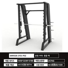 브이스쿼트기구 하체 핵스쿼트 스쿼트 힙업 웨이트랙 실내, EM1028 스미스 머신