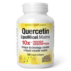 natural Factors 槲皮素脂質微胞矩陣 10倍高吸收液態軟膠囊, 120顆, 1個