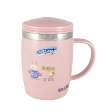 三光牌隔熱杯炫光不鏽鋼兒童水杯500cc裝熱不燙手, 炫光隔熱杯-粉色