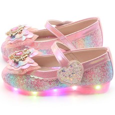 MM글리터옆하트LED구두 여아 아동 유아 라이트